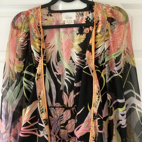 Camilla Short Wrap Tie Dress 🌙Lady Of The Moon🌙 Surplice or Front Tie NWOT - Picture 7 of 15